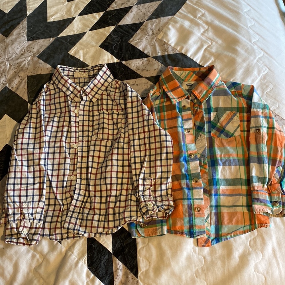 Bundle of two boys button down shirts